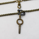 Victorian Gilt Metal Long Guard or Muff Chain Necklace Antique c1880 50" Length