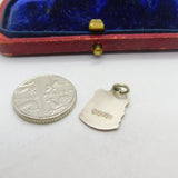 Sterling Silver and Enamel Stratford on Avon Shield Charm Pendant Vintage c1970