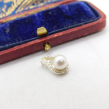 Sterling Silver and White Pearl Drop Charm Pendant Vintage c1970