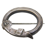 Victorian Sterling Silver Buckle Form Sweetheart Brooch Antique c1880s