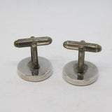Pair of Sterling Silver & Enamel Spitfire Target Gents Cufflinks Vintage c1980