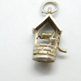 Sterling Silver Wishing Well Charm Pendant Vintage c1970