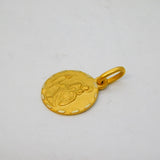 9ct Yellow Gold St Christopher Travel Charm Pendant Vintage c1970s
