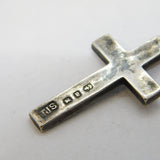 Victorian Aesthetic Movement Gold & Sterling Silver Cross Pendant Antique 1898