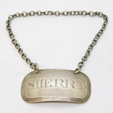 George III Sterling Silver Sherry Decanter Label Antique 1808 London