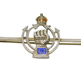 Sterling Silver 'Royal Armoured Corp' Enamel Sweetheart Brooch Antique c1940's