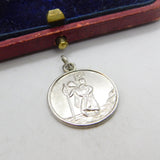 Sterling Silver St Christopher Charm Pendant Vintage c1970