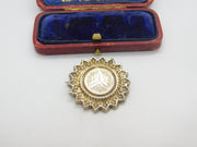 Victorian Sterling Silver Floral Pattern Sweetheart Brooch 1883 Birmingham
