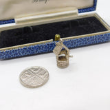 Sterling Silver Lucky Wishing Well Charm Pendant Vintage c1970