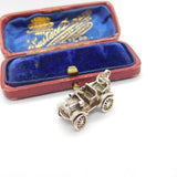 Sterling Silver Traditional Motor Car Charm Pendant Vintage c1970