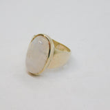 Sterling Silver Moonstone Cabochon Chunky Statement Ring Vintage c1970 Size S