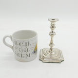 Edwardian Sterling Silver Desk Candlestick Antique 1906 Birmingham