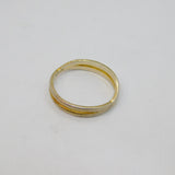 Sterling Silver Modernist Split Band Dress Ring Vintage c1990 Size N