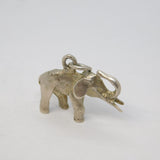 Sterling Silver Cast Elephant Charm Pendant Vintage c1970