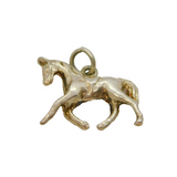 Sterling Silver Trotting Horse Charm Pendant Vintage c1970s