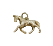 Sterling Silver Trotting Horse Charm Pendant Vintage c1970s
