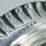 Boxed Victorian Sterling Silver & Glass Dessert Dish with Royal Cypher Antique