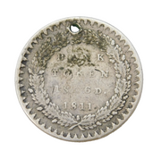 King George III Silver Emergency Shilling & Sixpence Bank Token Antique Fair