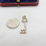 Sterling Silver 21st Birthday Key Charm Pendant Vintage c1970