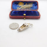 Sterling Silver Speedboat Charm Pendant Vintage c1970