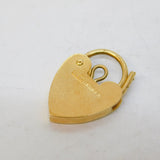 9ct Yellow Gold Padlock Heart Charm or Clasp Vintage 1977 London