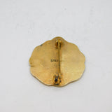 Scottish Sterling Silver Gilt 'Thistle Gildry' Badge Brooch Antique c1920 Deco