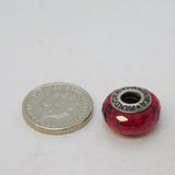 Sterling Silver Beaded Glass Charm Pendant Vintage c1970