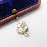 Sterling Silver French Cockerel Charm Pendant Vintage c1970