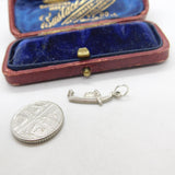 Sterling Silver Venetian Gondolier Charm Pendant Vintage c1970