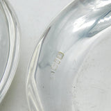 Victorian Pair of Sterling Silver & Enamel Playing Card Dishes Antique 1894