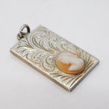 Sterling Silver Bullion Bar Ingot with Cameo Pendant Vintage 1978 Birmingham