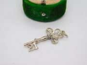 Sterling Silver 21st Birthday Key Charm Pendant Vintage c1970