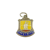 Sterling Silver Prestwick Enamel Shield Travel Souvenir Charm Vintage c1970s