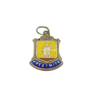 Sterling Silver Prestwick Enamel Shield Travel Souvenir Charm Vintage c1970s
