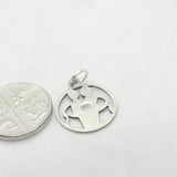 Sterling Silver 'Twins Of Gemini' Charm Pendant Vintage c1970