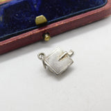 Sterling Silver Mortar Board Charm Pendant Vintage c1970