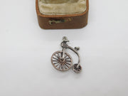 Sterling Silver Pennyfarthing Bicycle by Nuvo Charm Pendant Vintage c1970