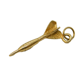 9ct Yellow Gold Darts Charm Pendant Vintage c1970s