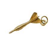 9ct Yellow Gold Darts Charm Pendant Vintage c1970s