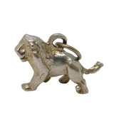 Sterling Silver Lion Charm Pendant Vintage c1970