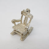 Sterling Silver Rocking Chair Charm Pendant Vintage c1970
