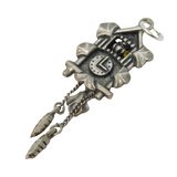 Sterling Silver Cuckoo Clock Charm Pendant Vintage c1970