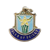 Sterling Silver Enamel Isles of Scilly Charm Pendant Vintage c1970s
