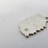 Sterling Silver Abstract Buddhist Style Charm Pendant Vintage c1970