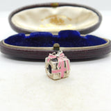 Sterling Silver Wrapped With Love Pandora Pink Present Charm Vintage c1970