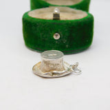 Sterling Silver Top Hat Charm Pendant Vintage c1970