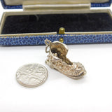Sterling Silver Old Mother Hubbard in the Shoe Charm Pendant Vintage c1970