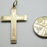 Sterling Silver Small Crucifix Charm Pendant Vintage c1970