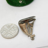 Sterling Silver Sailing Ship Yacht Charm Pendant Vintage c1970