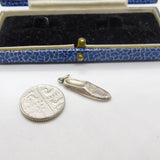 Sterling Silver Smart Flat Shoe Charm Pendant Vintage c1970